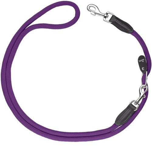 HUNTER Vario-Hundeleine FREESTYLE, Farbe: violett, stufenlos verstellbare Länge, robustes & griffiges Tau, wetterfest & pflegeleicht, perfekt für Alltag & Training, Größe: 10/260
