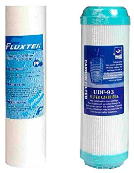 Pack 2 Filtros. Cartucho de Sedimentos de 5 Micras y Cartucho Declorador para filtros de agua. Filter-Fresh. Fácil Instalación. Sustituir 1 vez al año. Bbagua.