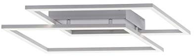 Paul Neuhaus INIGO 8192-55 LED-Deckenleuchte Edelstahl 24W Warmweiß Dimmbar ueber Lichtschalter, Me