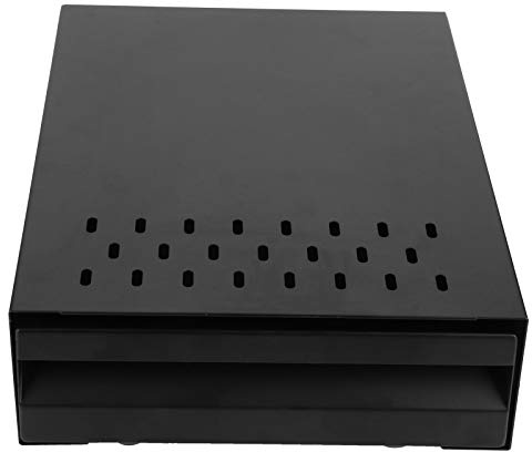 Avtagbar rostbeständig Fyra matta anti-slip fotmattor Kaffe Knack Box Kaffesump Behållarlåda Kaff Knock Box rostfritt stål för kafé(Black rod, Black box)