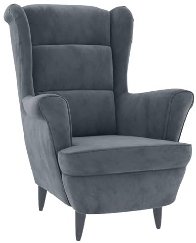 vidaXL Sessel Dunkelgrau Samt