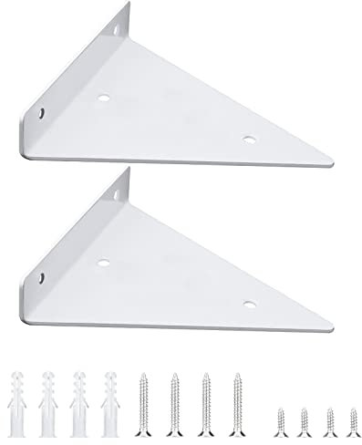 Regalhalterung, 2 Stück,Dreieckig Unsichtbar Eisen Strapazierfähig, Wandmontage Schwimmende Halterung für Regale in Küche, Arbeitszimmer, Garten,130 x 140 mm