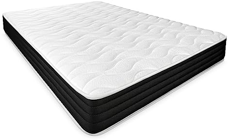 DUÉRMETE ONLINE - Colchón Viscoelástico Pocket Visco Reversible (Cara Invierno-Verano) Firmeza-Dureza Media-Alta, Grosor 20cm, Antiácaros, Antibacerias e Hipoalergénico, 90x190