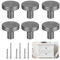 Wekuw 6 Pièces Poignée Meuble(Gris) Bouton de Porte Bouton Tiroir Metal Bouton de Portes Placard Boutons de Meubles Cuisine Bouton Porte Convient pour Armoire à Tiroirs de Bureau