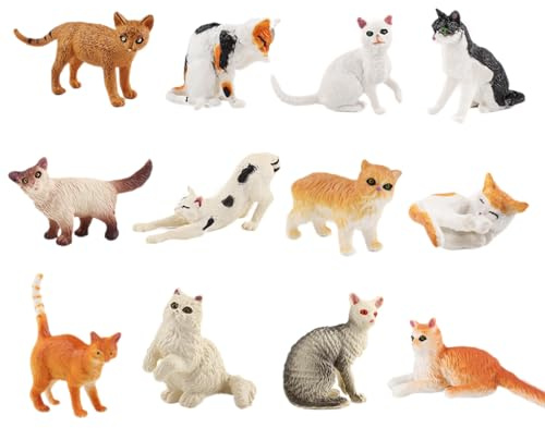 Osuter Figura Miniatura Figurine di Realistico Mini Statua di Figurine Ornamenti per Bambini Amante dei Decorazione da Casa (gattino)