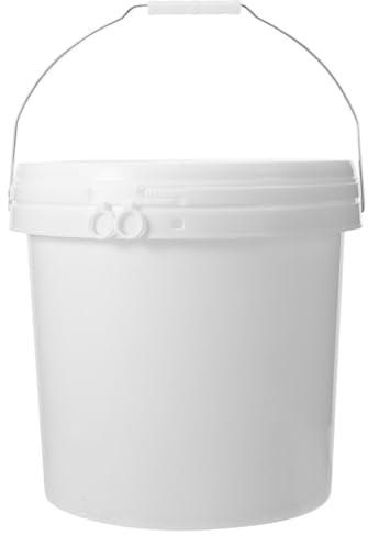 Housoutil Seau en Plastique avec Poignée Seau De Peinture Robuste De 20L Utilitaire Rond De Mélange De Ciment Et De Béton pour Chantier De Construction De Maison