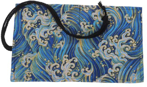 Gadpiparty Bolsa Lona Lápices Organizador Estuches Estuche Enrollable Portabolígrafos Estuche Viaje Escuela Lápiz Mujer Dibujo Suministros Artesanía Especial Bonito Lienzo Artista Rollo