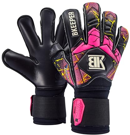 BKeeper Gants de Gardien Galactic #25 Noir Enfant, Coupe Hybride, Barrettes, Facile à Enfiler (4)