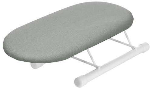 VICASKY Mini Ironing Board Portable Household Tabletop Sleeve for Space-Saving Travel Dorm Room Use Design Lightweight Sleeves Compact Folding Table Non-Slip Feet Home