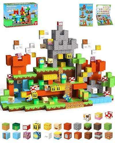 Magnetique Enfant Cube Magnétique 150 Pièces, Ensemble de Cubes de Construction Magnétiques, Jeu Éducatif STEM et Créatif Montessori pour Enfants 3 4 5 6 7 8 9 10 Ans, Cadeau de Noël et d’Anniversaire