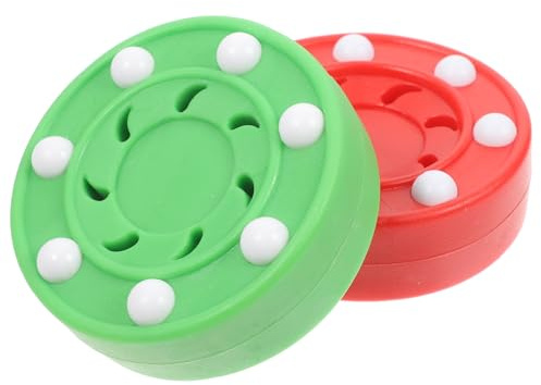 Toddmomy Lot de 2 Palets de Roller Hockey en PP Rondelle Professionnelle pour Entraînement et Compétition Accessoire Solide et Lisse pour Hockey sur roulettes Usage Couleur Aléatoire