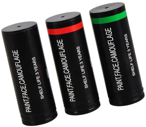 POPETPOP 3 Stück Tarn Gesichtsfarbe Öl Militärische Camo Creme Hautverträgliche Outdoor Gesichtsbemalung für Jagd und Cosplay