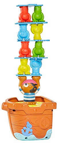 TOMY Kinderspiel Stapel Pirat, das hochwertige Aktionsspiel für die Familie. Das beliebte Geschicklichkeitsspiel für Jung und Alt fördert die Motorik und bringt Spielspaß ohne Ende. Ab 5 Jahren