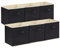Lifewit 6 Stück Aufbewahrungsbox aus Stoff, Faltbar Aufbewahrungswürfel Kallax Boxen Aufbewahrung aus Vliesstoff mit Griff für Würfelregal Kallax Boxen Regal Einsatz, 33x33x33cm , Schwarz