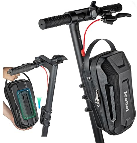 Jeebel Bolsa para Patinete Eléctrico 3/4/5L Bolsa de Manillar Impermeable de Gran Capacidad con Soporte Fijación Rápido - Estuche Frontal Universal EVA para Patinete Xiaomi, Sedway, Ninebot (4,5 L)