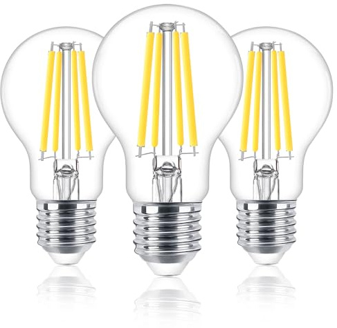FEILEMAN E27 Lampadina LED ultra-efficienti Ultrabright 11W Sostituzione 170W Lampadine alogene Etichetta A 6500K Bianco Freddo, 2500LM Non Dimmerabile A60 Risparmio Energetico 3 Pezzi