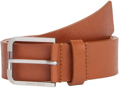 Tommy Jeans Herren Gürtel Austin Distressed 4,0 cm Ledergürtel, Braun (Tan), 95 cm