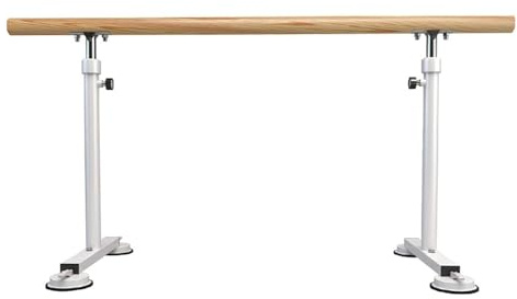 Adjustable 80-120cm Ballet Bar, Portable Freestanding Ballet Pole Stretch Dance Bar, Mobile Professional Active Workouts Dance Equipment (Color : White, Size : 150cm)
