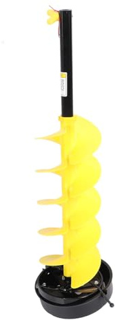 TIKATARER Ice Drill Bit 8in Ice Auger for Electric Drill with Water Float Design Aluminum Alloy Hard Alloy Nylon Material for Fishing Enthusiasts
