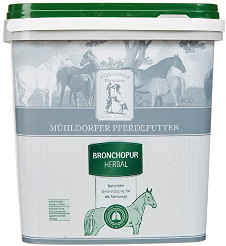 Mühldorfer Pferdefutter Mühldorfer Bronchopur Herbal - 1,8 kg - Fördert das Abhusten - Beruhigt Atemwege - Wohltuender Inhalier-Effekt