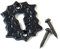 Merriway O BH03932 abierto diseño de embellecedor para ojo de la cerradura - diseño rústico y color negro