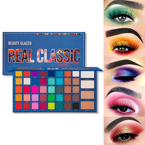 Beauty Searcher Eyeshadow Palette - Bunter Lidschatten, Nude-Töne, Regenbogen-Farbtafel, Matter Schimmer, pigmentiertes buntes Glitzer-Make-up, professionelle Lidschatten-Kosmetik