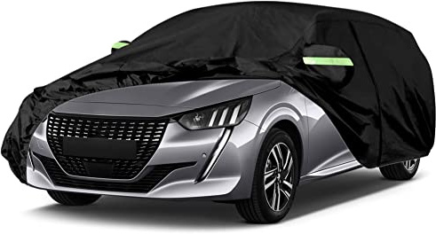 Funda Coche Exterior Compatibles con 2012-2024 Peugeot 208 hatchback Active Signature Tech Edition GT-Line, Cubierta para Coche Impermeable, Coberturas Completas con Tira Reflectante