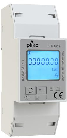 plikc Contatore di energia elettrica monofase - Digitale - Resettabile - Conteggio parziale, totale, consumo Watt EXO-2D