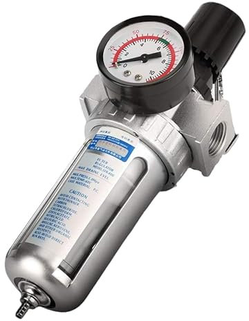 Candeon 1/2 BSP Aria Compressa Filtro Regolatore, Riduttore Regolatore Di Pressione Aria Separatore Trappola Acqua Per Compressore Con Manometro, Combinazioni Filtro E Regolatore Con Attacco