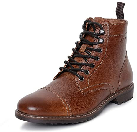 Red Tape Genuine Leather Ankle Length Boots for Men | Soft Cushioned Insole, Slip-Resistance, Dynamic Feet Support, Arch Support & Shock Absorption - RTE3197C-10