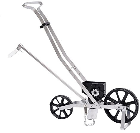 Garden Soil Cultivator Rotavator with Sharp Blades Electric Tiller Dibbling machine Seeder Drilling Single grain seeder Manual Single-row Suitable Foldable Handle for sweetcorn