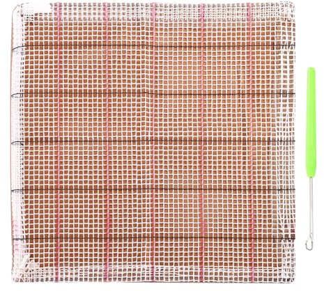 PATIKIL Kit de Tapisserie au Crochet Kit de Coussin au Crochet de 37x37cm