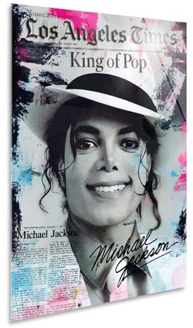Giallobus - Quadro - 15 - Tribute Michael Jackson - Vetro Acrilico - 100x140 - Pronto da Appendere - Quadri Moderni per la casa