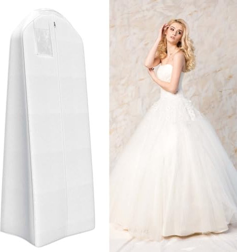Brautkleidhülle Kleidersack Kleidungsaufbewahrungstasche 180 cm Atmungsaktiver Kleidersack Lange Kleidertasche für oder Lange Mäntel Abendkleider Brautkleider