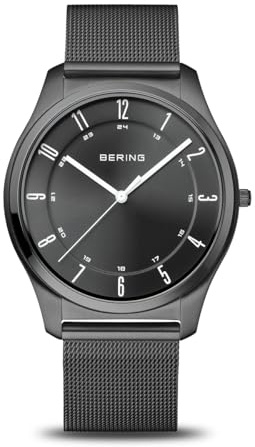 BERING Herren Uhr Quarz Movement - Ultra Slim Collection mit Edelstahl und Saphirglas 18340-222