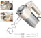 Handrührer Elektrisch-Handrührgerät, 5 StuFen Handmixer, Enthalten 2 Rührbesen, 2 Edelstahl-Knethaken, spülmaschinenfest, für Plätzchenteig, Kuchenteig, Pfannkuchenmischungen| Beige und Versilbert