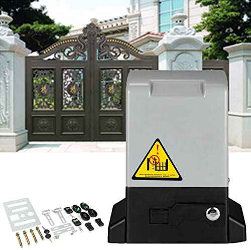 Apricancello Automatico Scorrevole con 2 telecomandi, Motore Elettrico per Cancello Scorrevole per Vialetto Scorrevole, Kit Completo Sistema di Sicurezza Hardware per Operatore del Cancello,550w#100