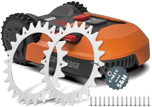 OMECO 2 Stück Mähroboter Spikes für Worx Landroid S/M, 205 mm Rasenmäher Roboter Spikes, Gesenkte Schraubenlöcher Entgratet, 14x Selbstschneidende Schrauben