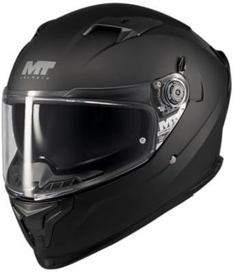 MT Helmets Braker SV, Casco Moto Integral Deportivo, Visor Solar Retráctil, Pantalla de Extracción Rápida Patentada, Spoiler Aerodinámico y Preparado Intercomunicador UCS, Homologado ECE 22.06 & DOT