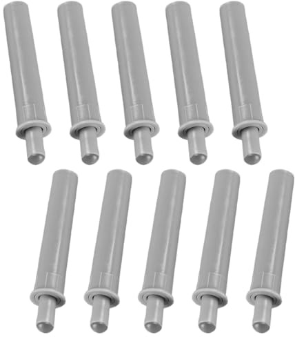 ApexPine 10 Pack Soft Close Cabinet Door Dampers, 62mm Gray Hydraulic Buffers, Concealed Quiet Closing Mechanism for Cabinets, Drawers, Wardrobes, Child Safety Home Upgrade