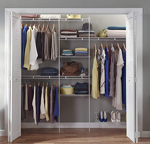 ClosetMaid 1, 52 m/5 ft-2, 44 m/8 ft Organiser Kit, White, 1.5 M - 2.4 M (5' - 8')