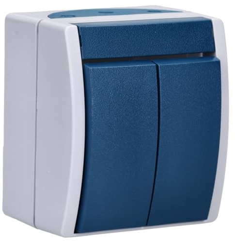 Busch-Jaeger 2601/5 W-53 Wippschalter Serienschaltung (Thermoplast) Grau Ocean® (IP 44) 2CKA001085A1606