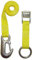 Braun Kofferraumhaltegurt, 200-2-170+1070/RING/OE zweiteilig, Farbe gelb, 1,70 m Länge, 25 mm Bandbreite, mit eingenähtem Ring und Karabinerhaken
