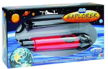 Navir Explorer Telescope with Tripod, Red, Medium