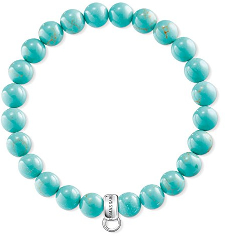 Thomas Sabo Women Charm Bracelet Turquoise Charm Club 925 Sterling Silver X0213-404-17