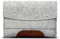 Pack & Smooch Hülle für MacBook Air 13 (M1 bis M4) | MacBook Hülle Sleeve Case | 100% Wollfilz Pflanzlich Gegerbtes Leder | Handmade in Germany | Farbe in Grau/Hellbraun