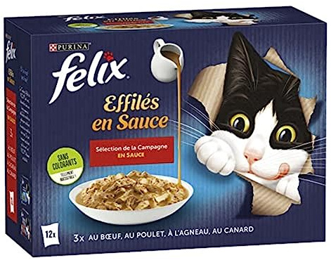 FELIX Tendres Effilés Encore Plus de Sauce Campagne 12x85g