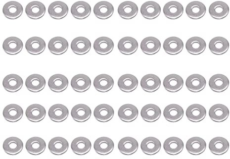 50 pezzi M6 rondella Acciaio Inox 304 Rondelle Piatte Larghe 18mm Metalliche Metrica Parafango Piana Grande Distanziatrice per Viti Bulloni