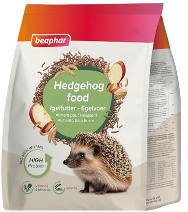Beaphar Alimentación Completa para Erizos - Comida para Erizo con Larvas de Mosca Soldado Negra, Alto en proteínas - 1kg