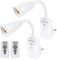 2 Stück LED Steckdosenlampe E27 - Steckerleuchte mit Stecker, Steckerlampe Dimmbar, Nachtlicht Adapter, 360° Verstellbar Wandleuchte, Wandlampe Lampenfassung, Leselampe Wandmontage für Schlafzimmer